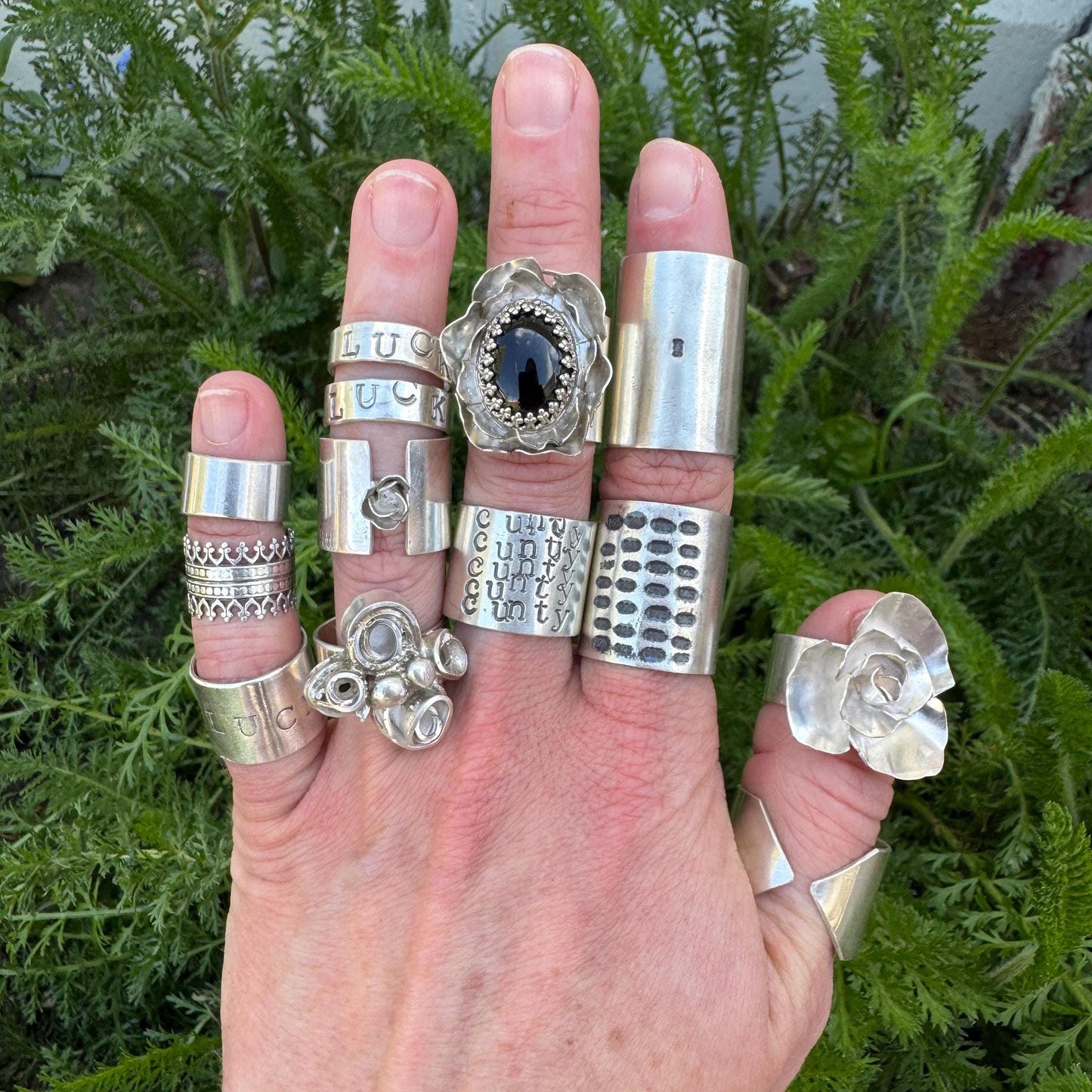 sterling silver gothic lace pinky ring (size 2.75)