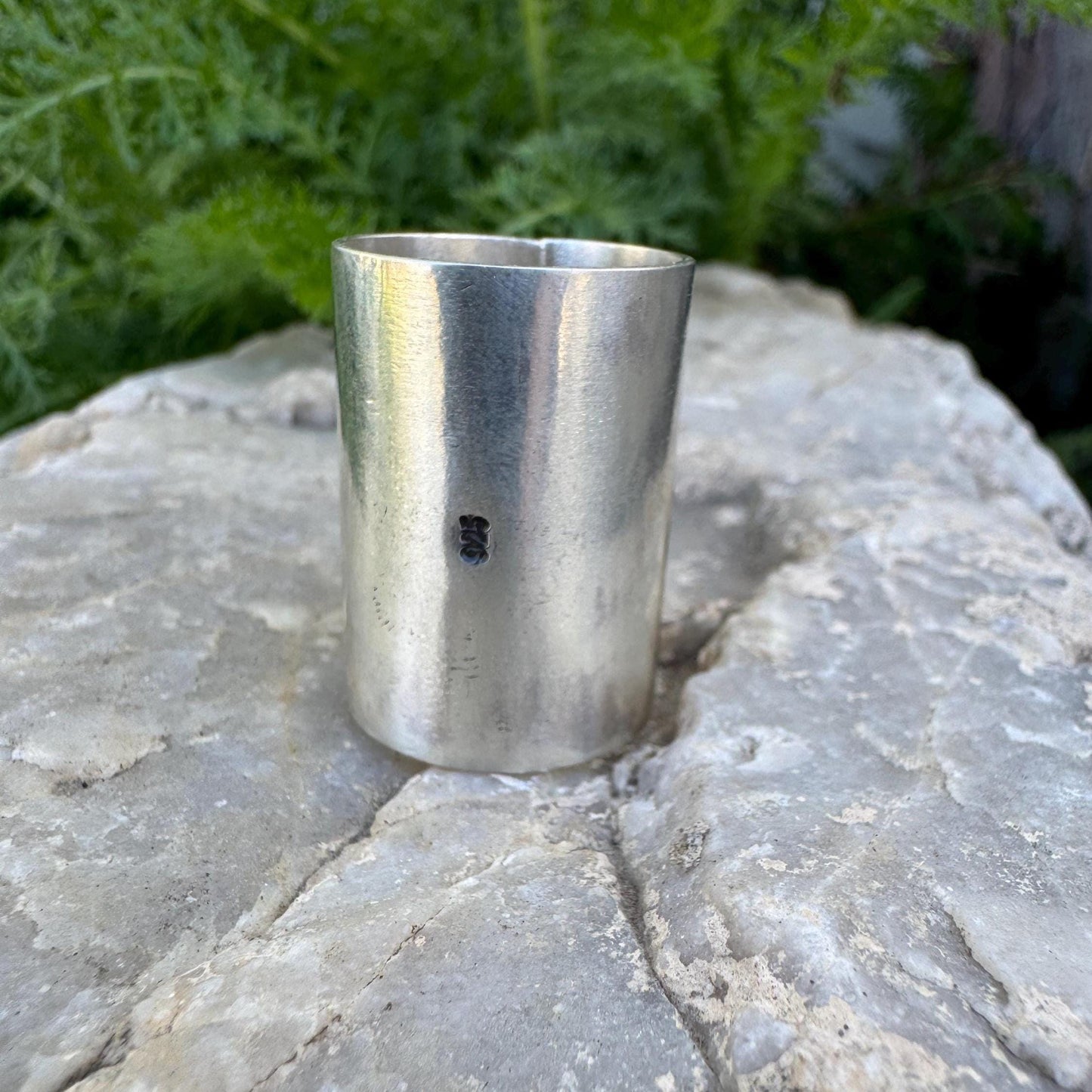 sterling silver guitar slide or big cuff ring (size 8)