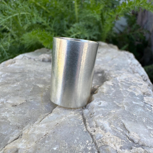 sterling silver guitar slide or big cuff ring (size 8)