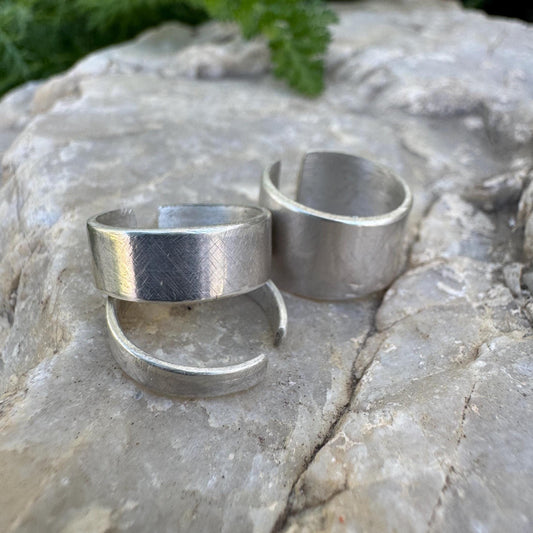 sterling silver toe/pinky ring stack (adjustable)