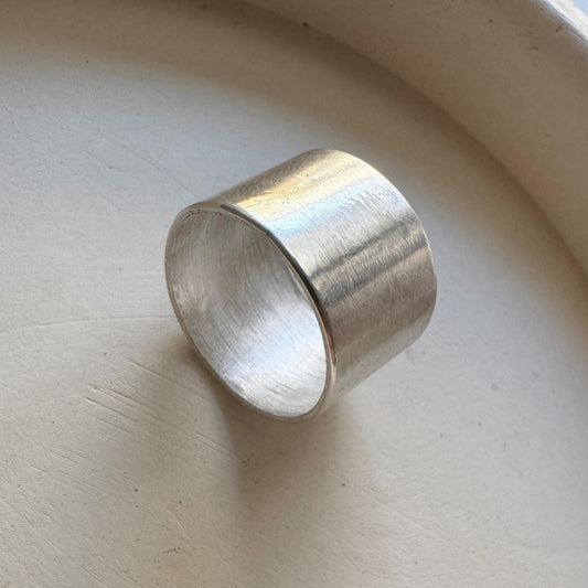 sterling silver cigar band ring (size 7)