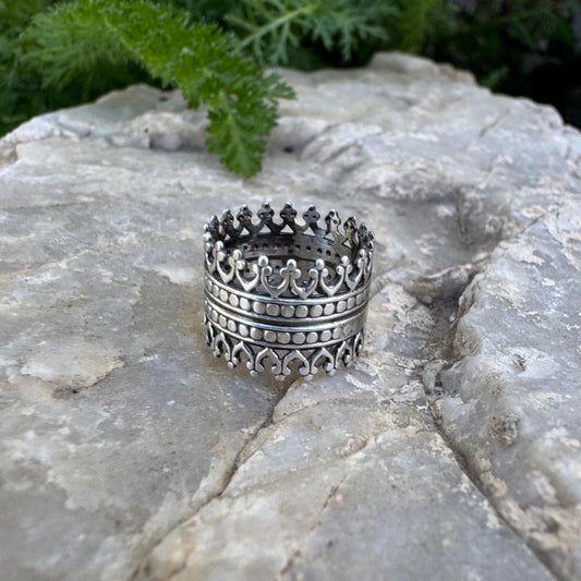 sterling silver gothic lace pinky ring (size 2.75)